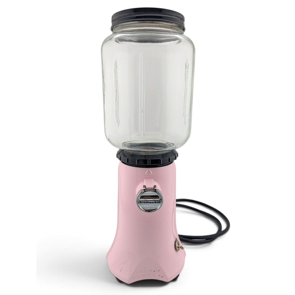 KitchenAid Coffee Grinder Mill with Glass Jar, Burr Type, Tested, Pink, KCG200PK